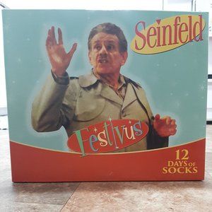 New! Seinfeld 12 Days of Socks. 8 Pair Low Cut 4 Pair Crew. Size 6-12